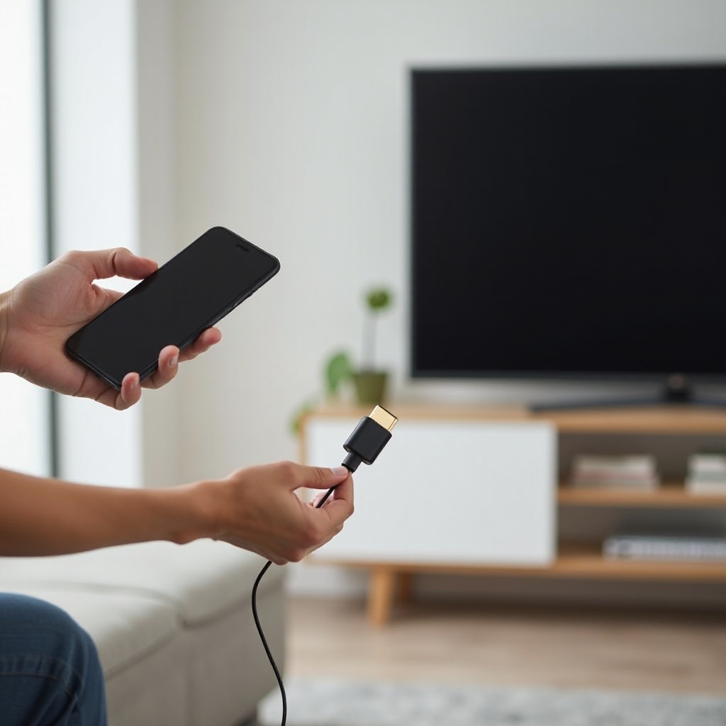 how to stream wired phone to tv usbc