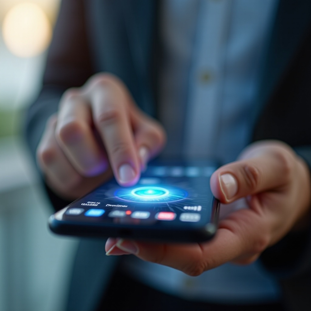 تطبيق أندرويد اضغط على الهاتف إجراء