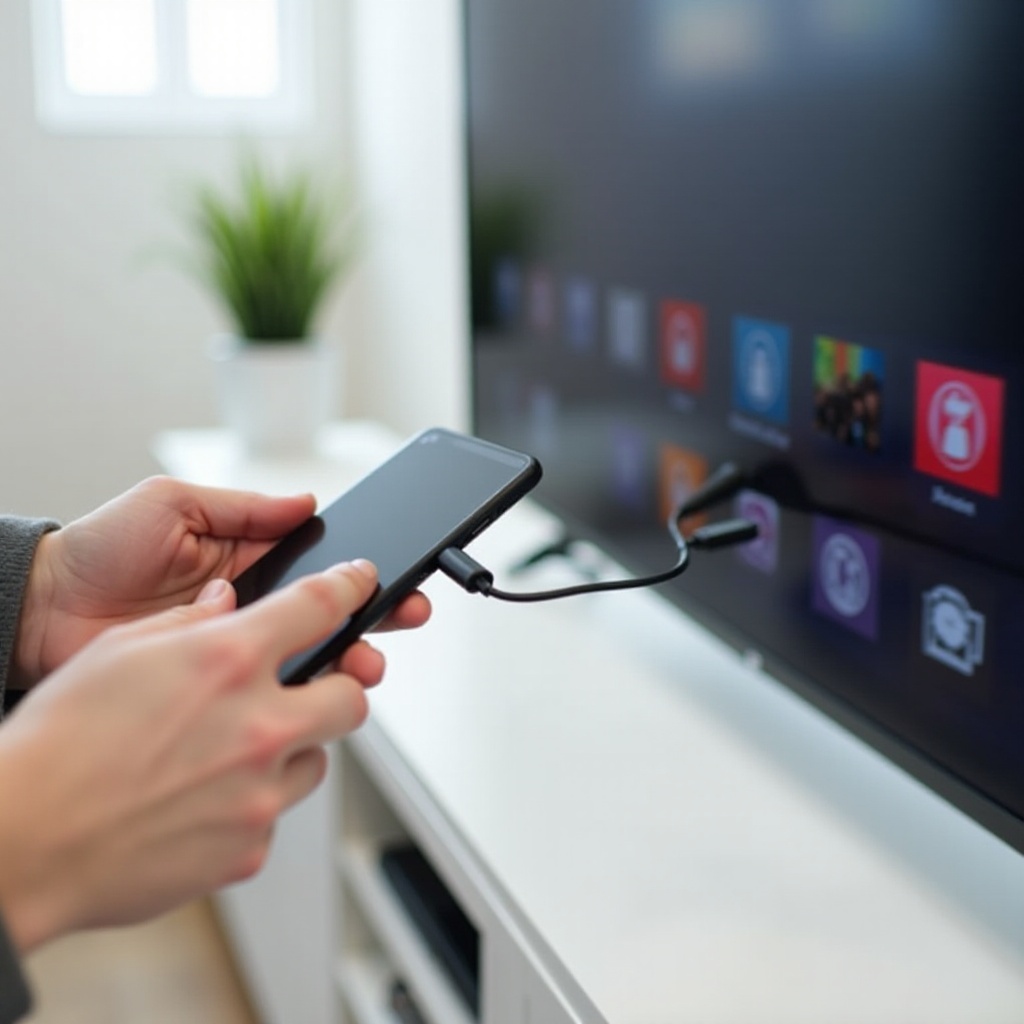 как да предавате жичен телефон на телевизор чрез USB-C