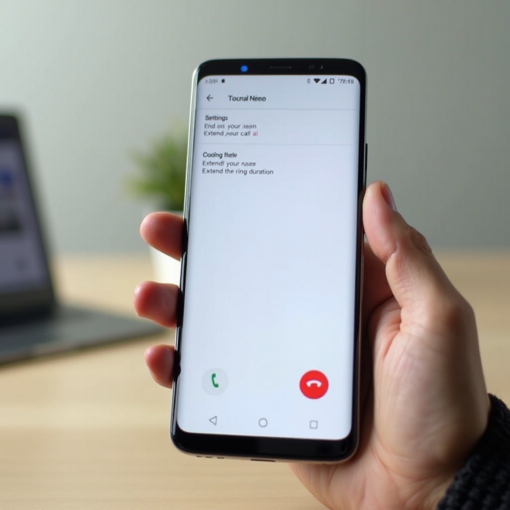 how to extend ring duration on android phone