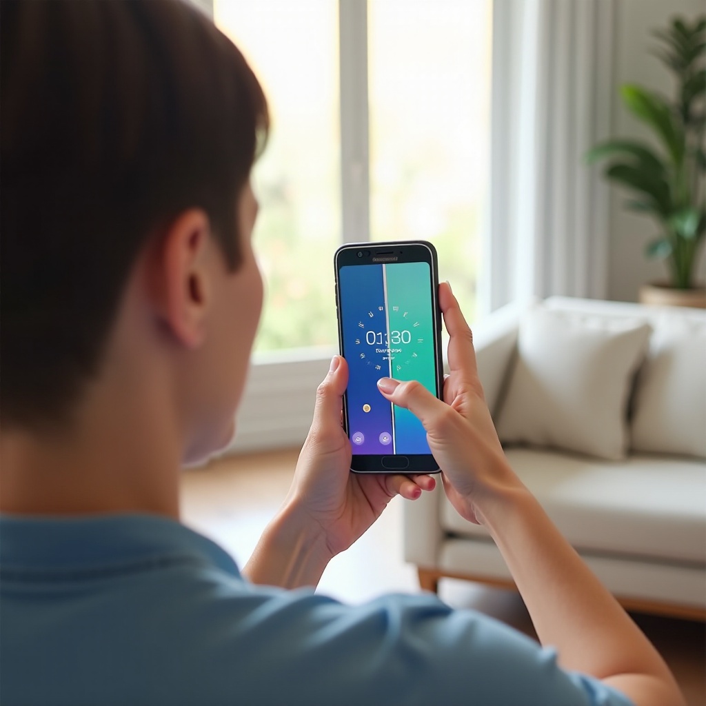 разделен екран на телефон samsung