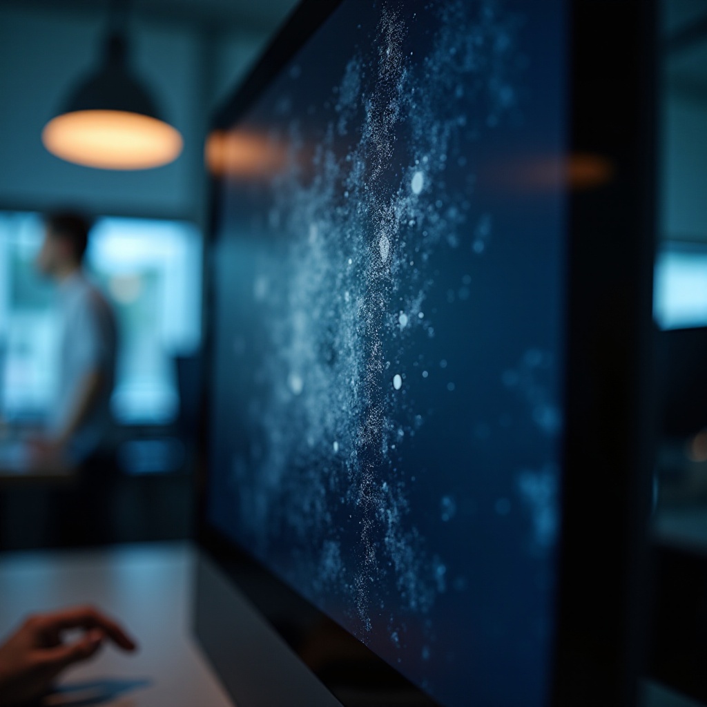 شاشة الكمبيوتر المحترقة