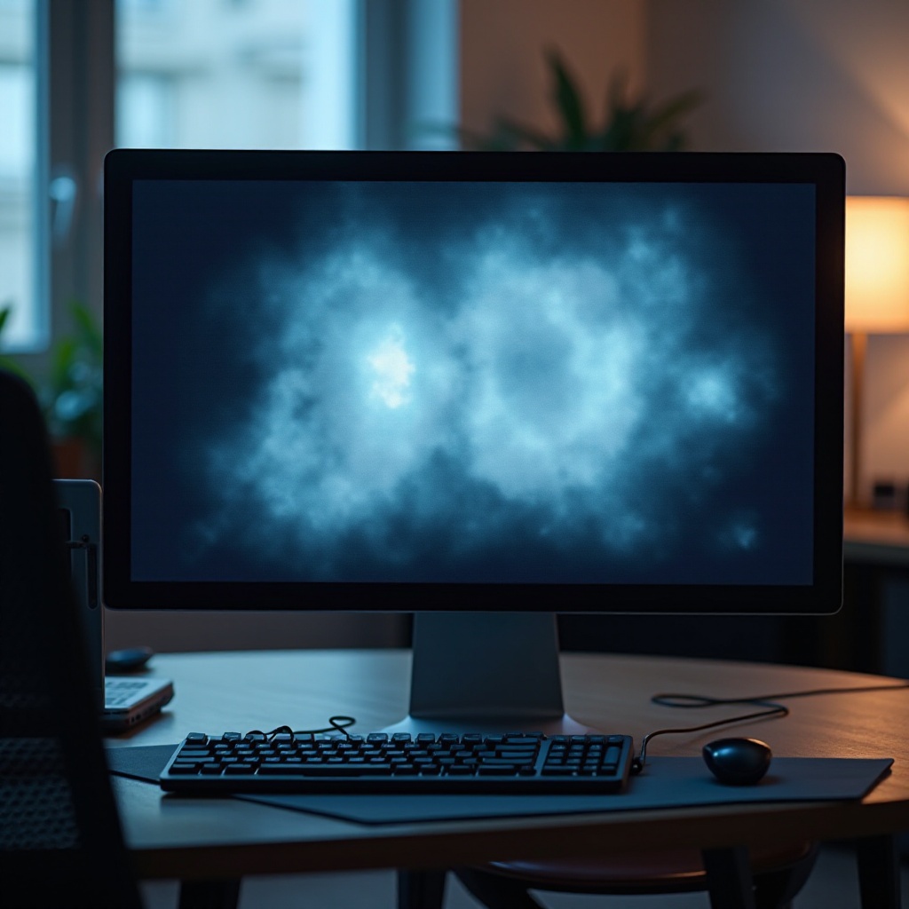 شاشة الكمبيوتر المحترقة