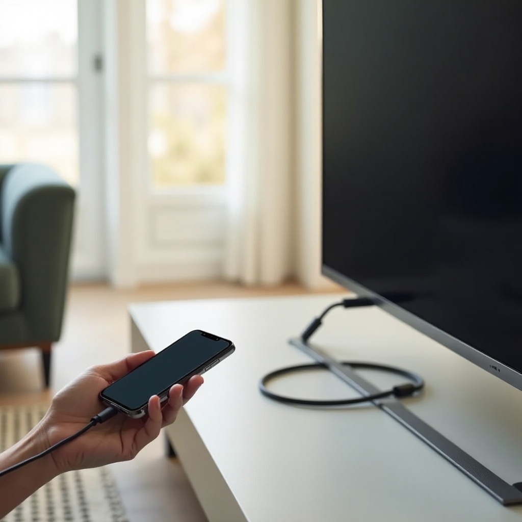 كيفية بث الهاتف السلكي إلى التلفاز باستخدام USB-C